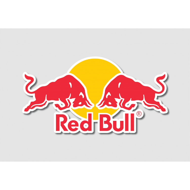 Red Bull Logo Adhesive Vinyl Sticker Demon Graphics